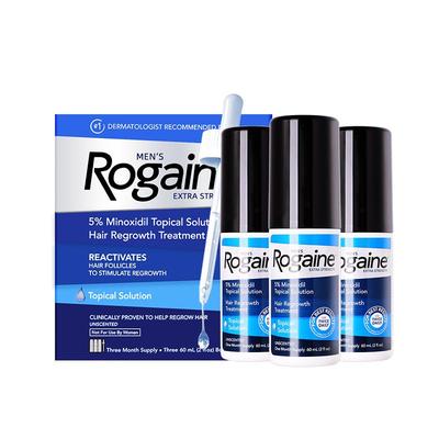 Rogaine落健培健美国米诺地尔酊男生发液滴剂增密防脱发液60ml*3
