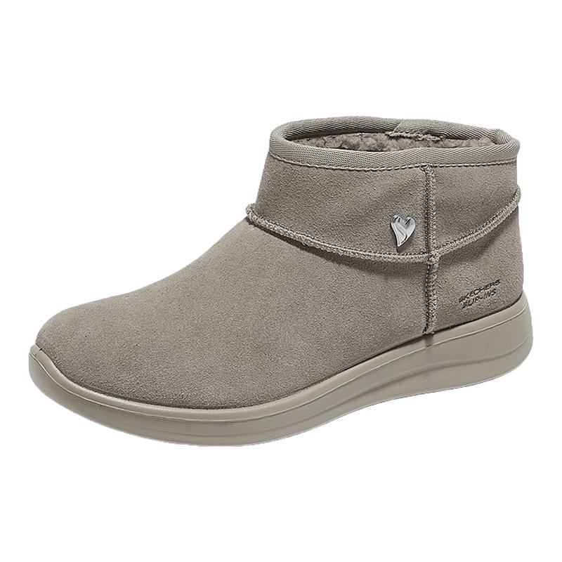 斯凯奇MODERN COMFORT WINTER女靴高帮一脚蹬冬季休闲靴简约舒适