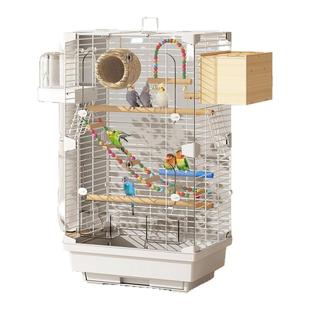 鹦鹉鸟笼子防飞溅生态别墅亚克力家用大号玄凤虎皮八哥专用繁殖笼