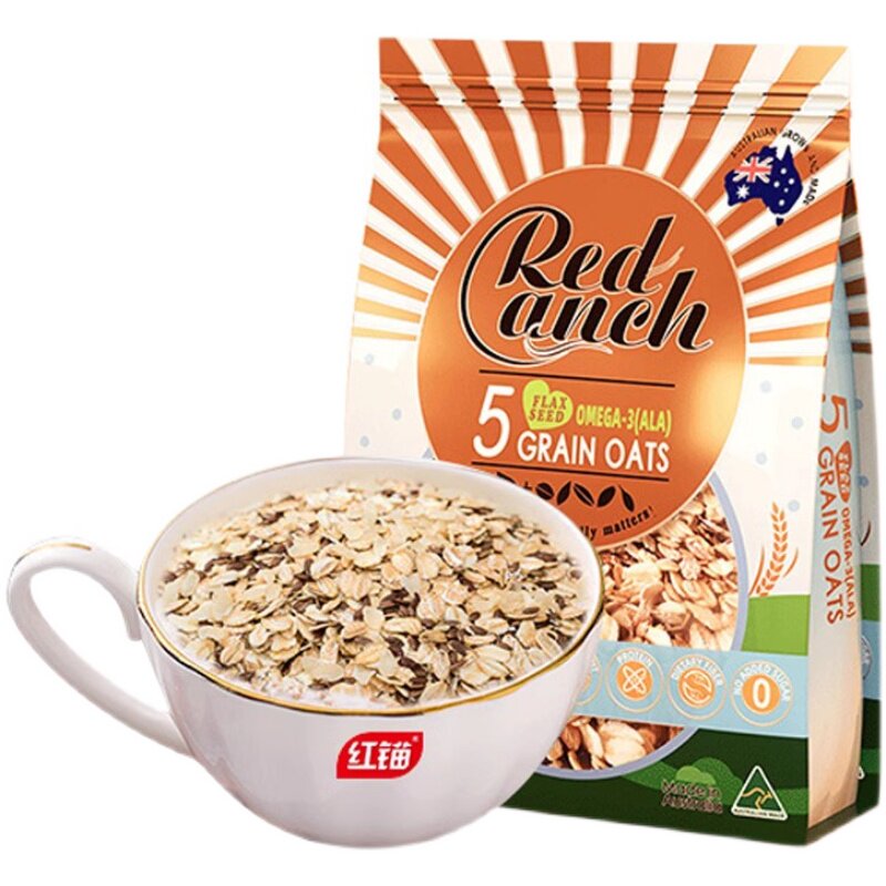 红锚亚麻籽五谷原味燕麦片500g