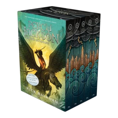 【预售】珀西·杰克逊和奥林匹亚人5册平装盒装(带海报)Percy Jackson and the Olympians Boxed Set 12岁+儿童英语故事小说进口书