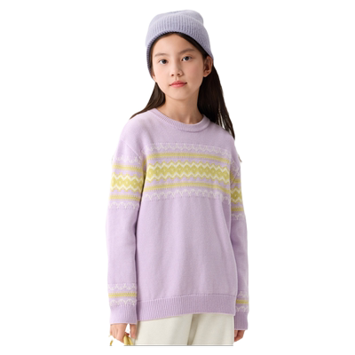 巴拉巴拉女童纯棉毛衣圆领针织衫