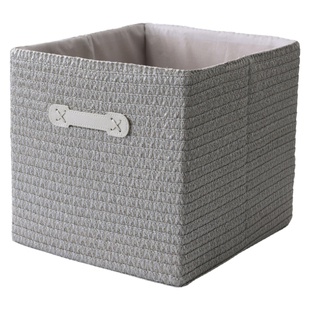 草编抽屉式收纳筐卡莱克格子柜收纳箱大容量可折叠编织收纳篮衣服