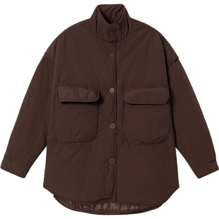 无谓韩式文艺2025冬季新款棉袄女装高领宽松中长款加厚棉服外套女