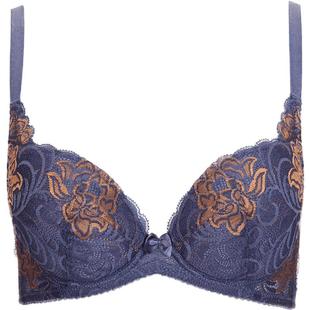 古今内衣女文胸罩透气性感聚拢小胸/带插片薄模杯蕾丝