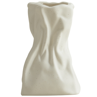 WENSHUO简约褶皱日式纸袋小花瓶插花摆件家用客厅餐桌鲜花装饰品