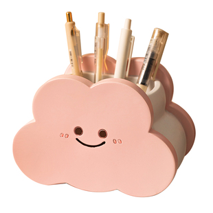 创意云朵笔筒办公桌面装饰摆件轻奢高级感送闺蜜实用生日礼物女生