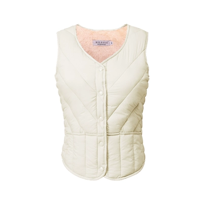 2025新款修身羽绒棉V领女马甲