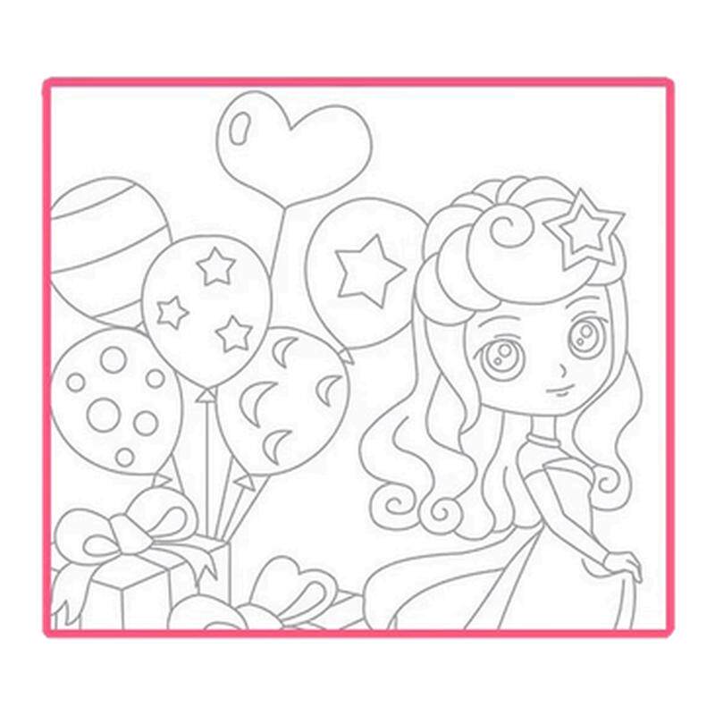 儿童简笔画线稿临摹涂色本