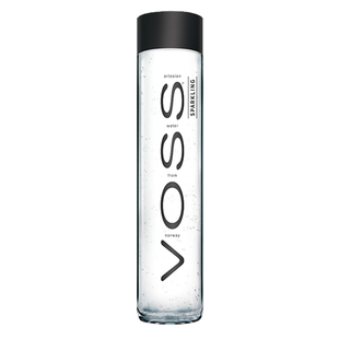 voss芙丝挪威进口高端玻璃瓶苏打水气泡水800ml*12瓶整箱包邮