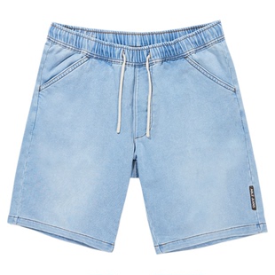 ABLE JEANS新款男士针织毛圈布膝上短款洗水休闲短裤男