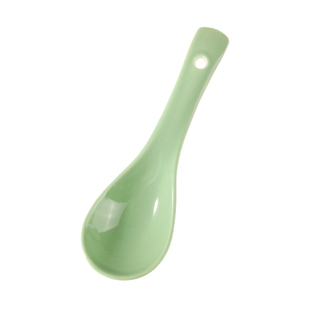 景德镇高颜值陶瓷勺子釉下彩家用喝汤勺汤匙调羹吃饭小勺子饭店用