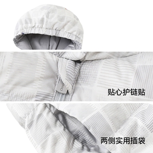 【商场同款】英氏超韧绒婴儿衣服冬季白鸭绒连帽羽绒服男童新款