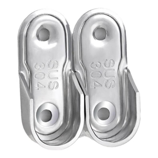 衣柜挂衣杆固定配件304不锈钢法兰座挂杆衣杆卡扣衣橱横杆固定器