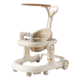 婧麒2025款学步车防O型腿婴幼儿6到18个月宝宝多功能车儿童可折叠