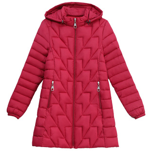 羽绒棉衣棉服女中长款2025年新款中年妈妈秋冬装轻薄修身棉袄外套