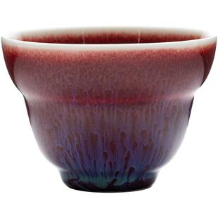 景德镇官方陶瓷郎红窑变主人杯家用中式压手杯个人专用茶杯茶具