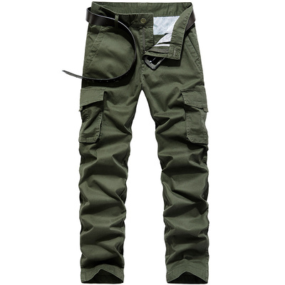 纯棉工装裤男宽松直筒有薄款厚款