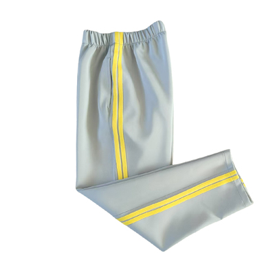 校服裤子纯棉两道黄杠运动