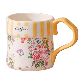 Cath Kidston田园风陶瓷马克杯礼盒装创意圣诞礼物复古咖啡杯带勺