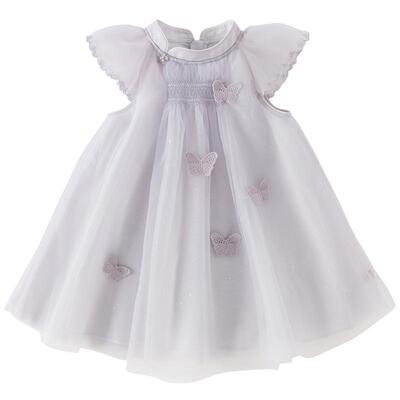 戴维贝拉女童国风网纱连衣裙