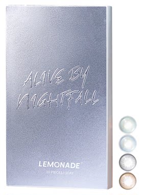 Lemonade美瞳日抛夜行动物大小直径混血款彩色隐形眼镜10片柠檬岛