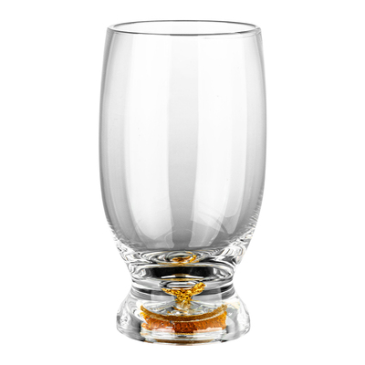 水晶玻璃金箔二两白酒杯套装