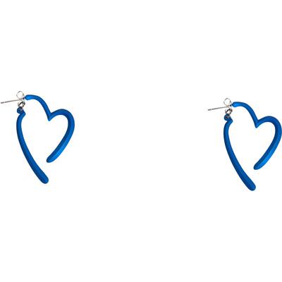 s925银针纯银爱心耳环