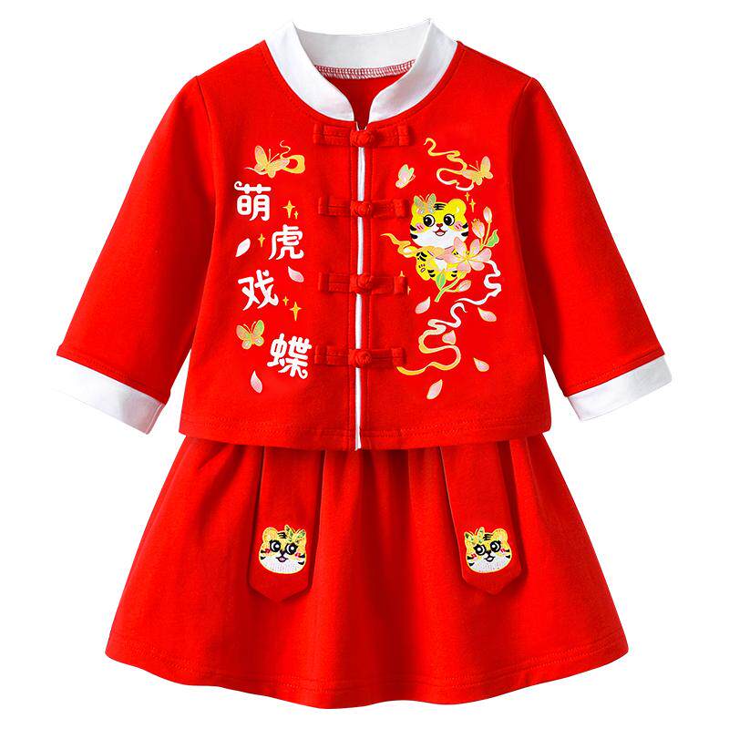 婴儿唐装女孩礼服秋季