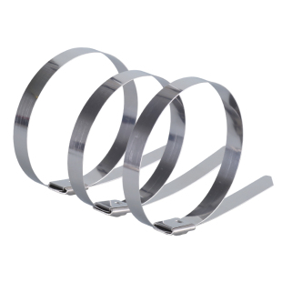 304不锈钢扎带室外用标牌捆绑固定钢带4.6/7.9/10mm宽100条勒死扣