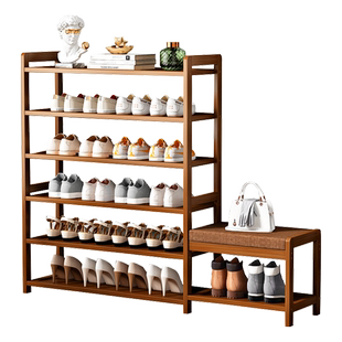 可坐鞋架换鞋凳子进门口家用楠竹入户简易2025新款爆款楼道外鞋柜