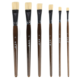 水粉笔笔油画笔猪鬃套装丙烯水彩笔美术生专用初学者绘画颜料笔刷硬毛扇形板刷油画画笔排笔刷子丙烯画笔画材