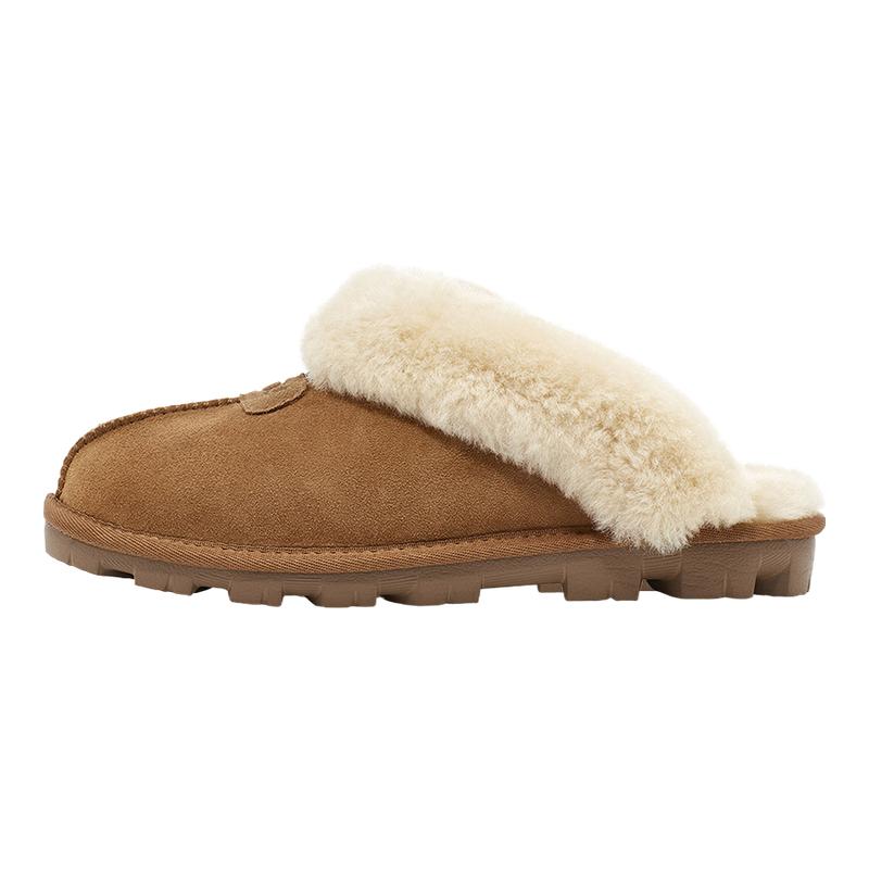 UGG女拖鞋包头反绒羊毛保暖时尚厚冬季雪地靴毛绒可外穿拖鞋5125