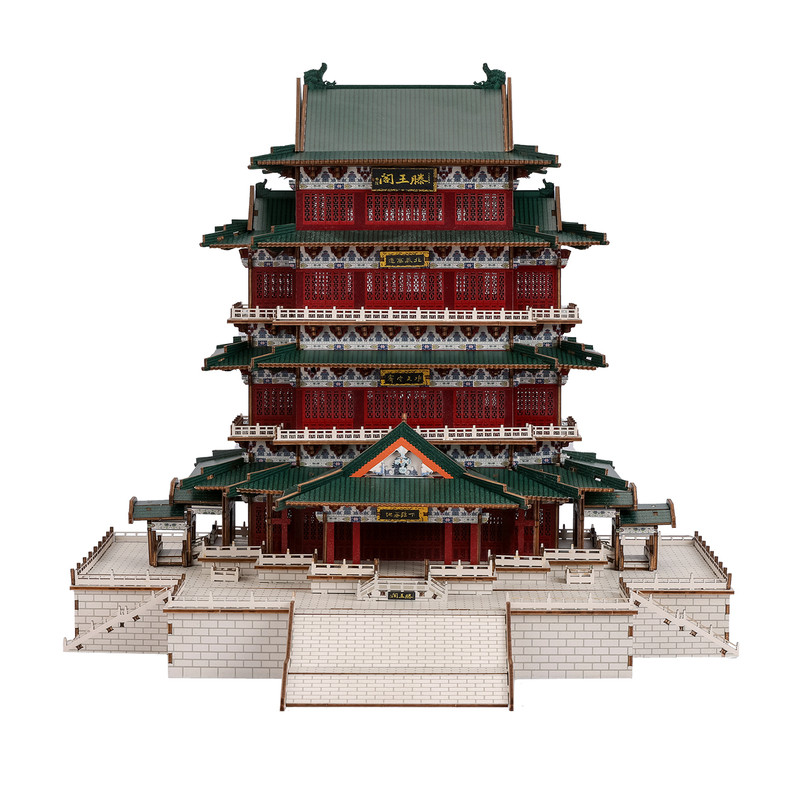 滕王阁榫卯积木古建拼装模型