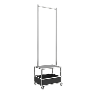 中古风衣架落地挂衣架不锈钢置物架小户型卧室家用收纳衣服架