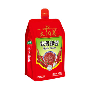 太阳岛蒜蓉辣酱450g包装烤冷面
