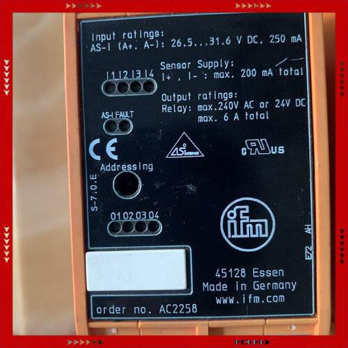 【问价】德国易福门（ifm)安全继电器  AC2258 共14个 成