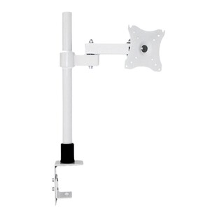 白色显示器支架电脑桌夹屏幕升降旋转免打孔安装架子通用增高底座