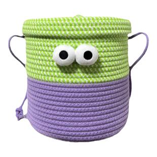 收纳盒零食筐可爱卡通收纳桶客厅办公桌面茶几杂物整理玩具收纳筐