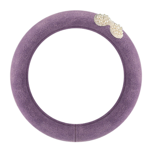 冬季汽车方向盘套珍珠毛绒保暖短绒防滑不掉毛轻奢通用型汽车把套