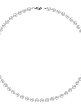 奥地利进口施家珍珠项链女豌豆扣12MM澳白纯手工珍珠项链