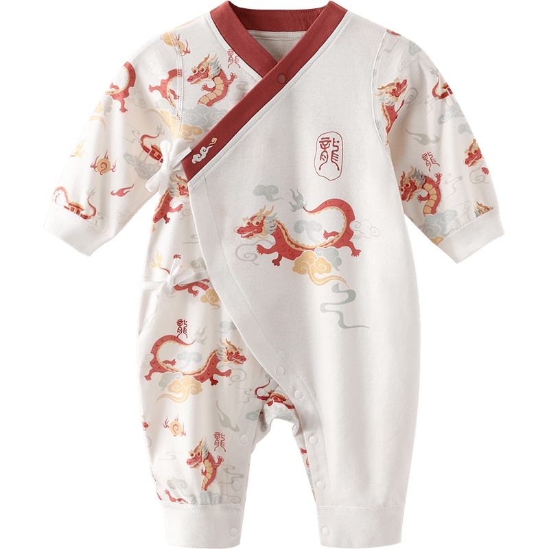 婴儿满月衣服纯棉和尚服中国风春秋季宝宝百天和尚服新生儿连体衣