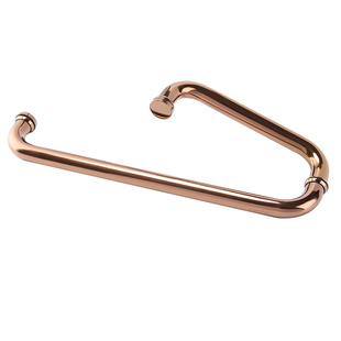 淋浴房拉手浴室卫生间把手玻璃门拉手移门把手304不锈钢L型加厚铜