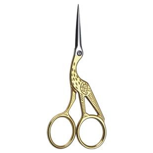 仙鹤不锈钢复古剪刀鹤形鸟嘴尖头剪刀家用手工线头仿古小剪子包邮