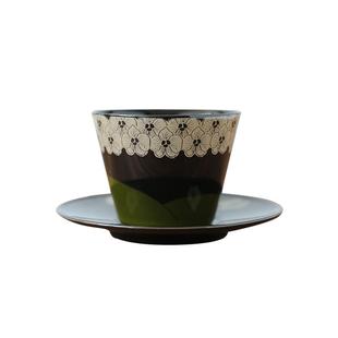 原创日式复古陶瓷咖啡杯猪口杯手握拉花杯子高档精致女生生日礼物