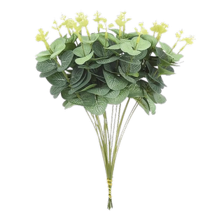 ins尤加利仿真花假花清新绿植客厅树叶绿叶装饰花瓶插花摆件摆放