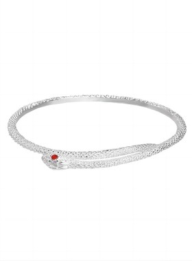 女足银开口大小可调节手镯不掉色