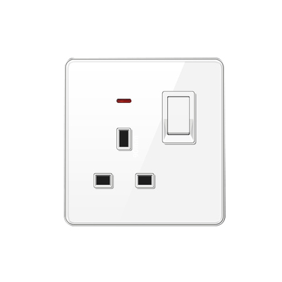 钢化玻璃13A电制插座灯制开关LED