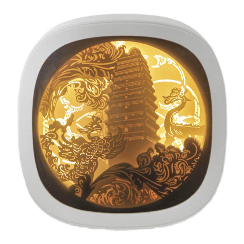西安博物院文创周边3D镜面纸雕灯创意桌面摆件生日礼物景区纪念品