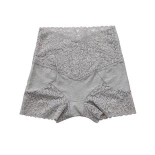 2条装新款高腰蕾丝安全裤 防走光女士灰色打底裤薄款大码胖mm短裤